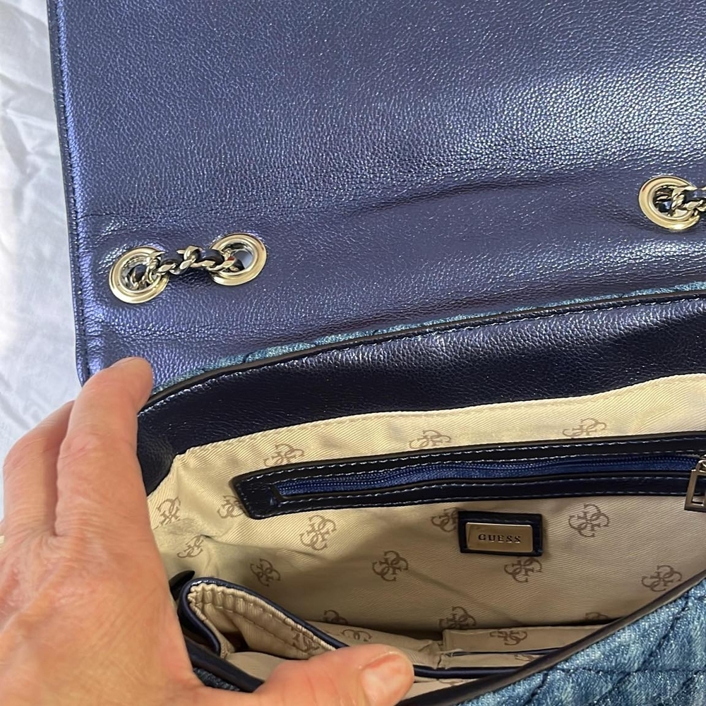 Guess Blue Quilted Women's Bag
